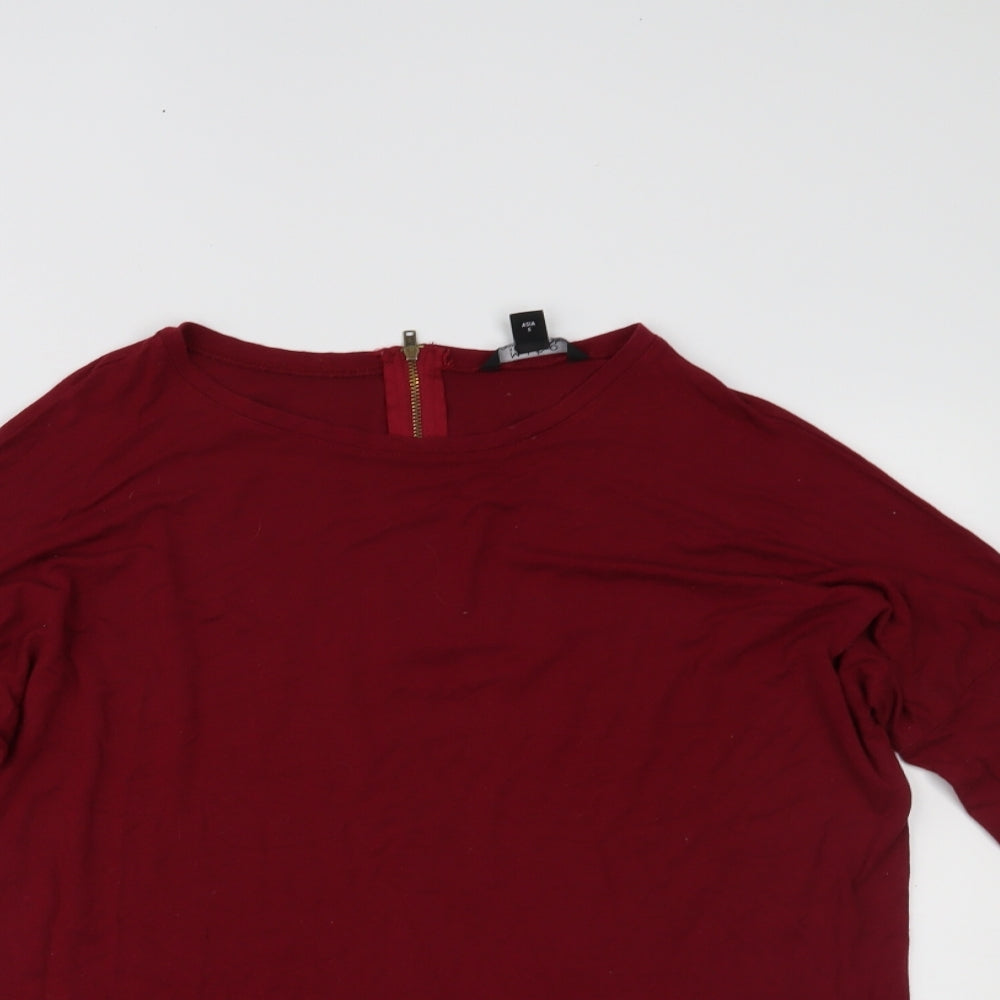 Miso Womens Red   Basic Blouse Size 8