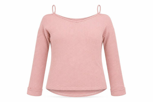 SHEIN Womens Pink   Pullover Jumper Size 12  - Cut out shoulders