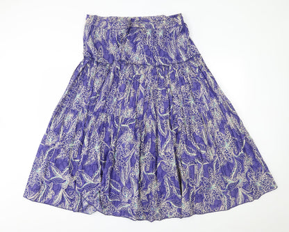 Additional front view of BM women’s purple a-line, size M, - strapless