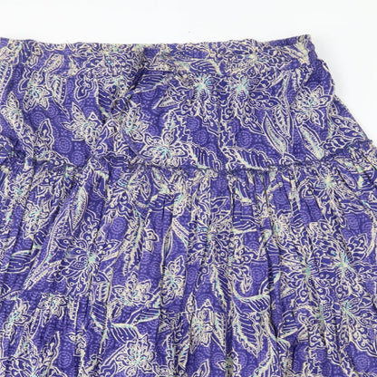 Close-up detail of BM women’s purple a-line, size M, - strapless