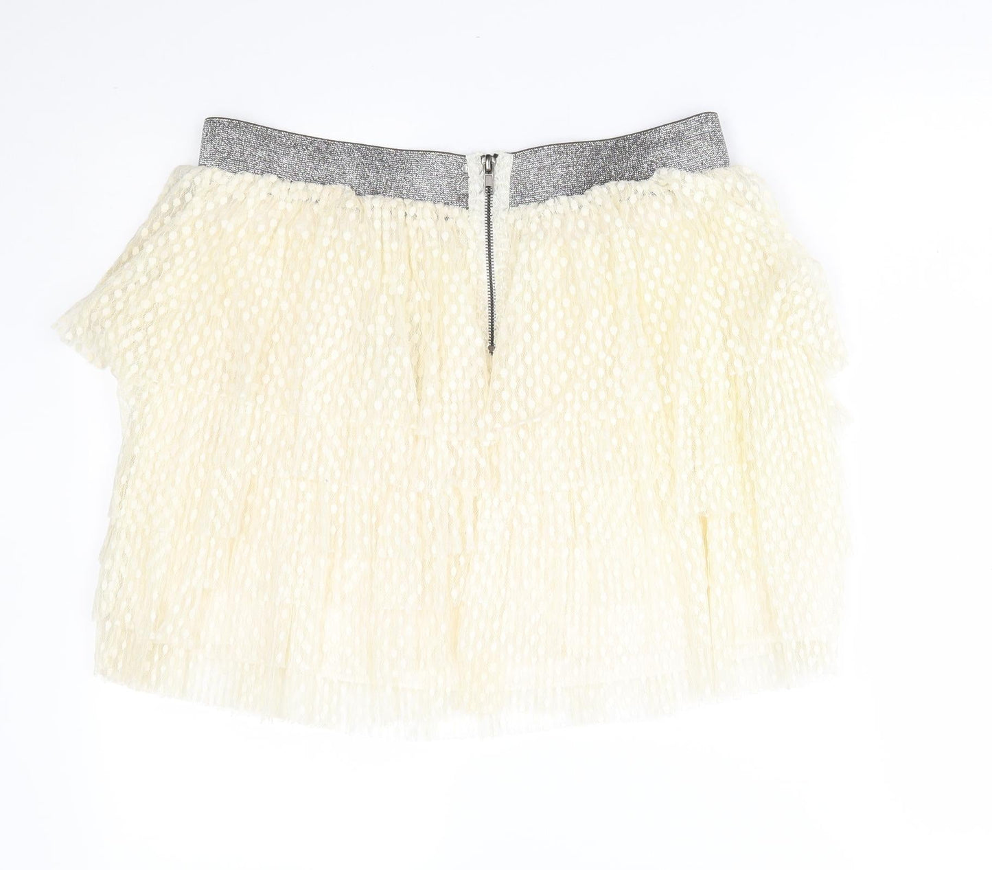 A wear Womens White   A-Line Skirt Size L  - layered