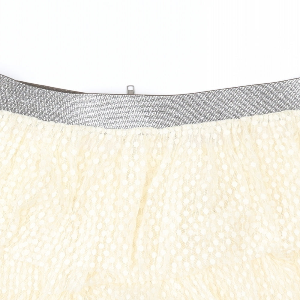 A wear Womens White   A-Line Skirt Size L  - layered