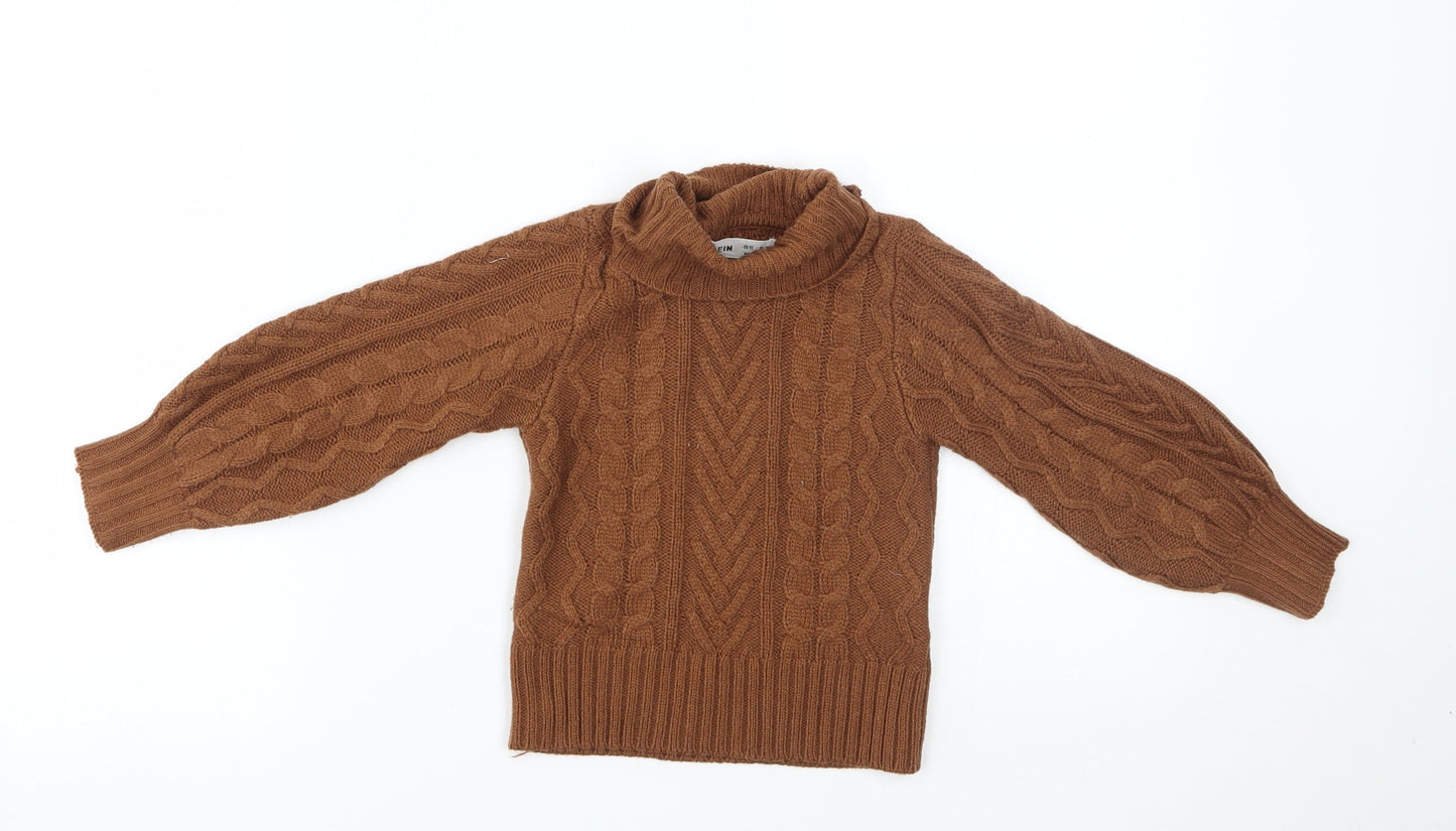 SheIn Girls Brown   Pullover Jumper Size 2 Years