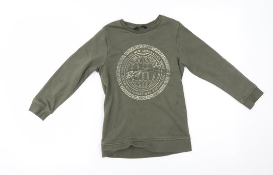 George Girls Green   Pullover Jumper Size 6-7 Years
