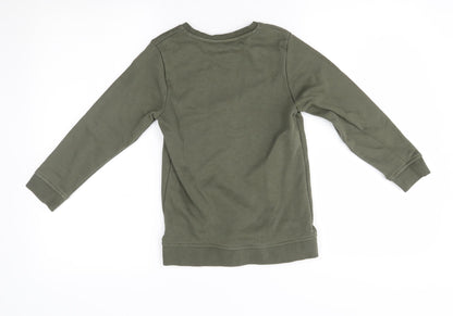 Preloved George Girls Green   Pullover Jumper Size 6-7 Years - Back