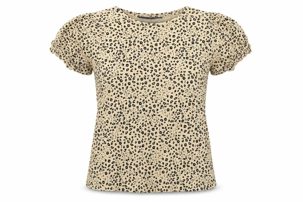 Dorothy Perkins Womens Yellow Animal Print  Basic Blouse Size L