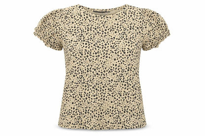 Dorothy Perkins Womens Yellow Animal Print  Basic Blouse Size L