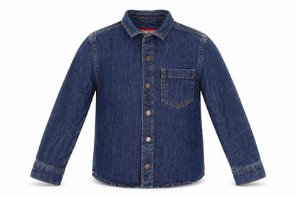 Front view of Next girls’ blue jacket, size 5, years