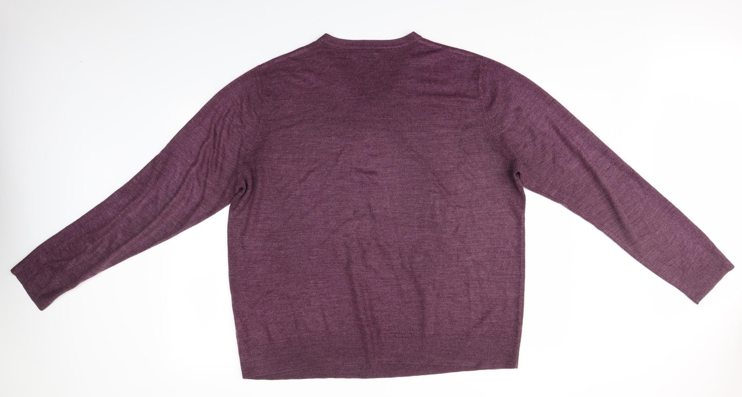 Atlantic Bay Mens Purple   Pullover Jumper Size XL