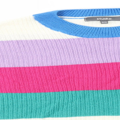 Studio Womens Multicoloured Striped  Pullover Jumper Size 8