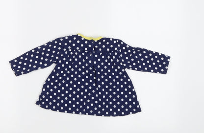 Back view of Little Me Baby Black Polka Dot A-Line, size 12, Months