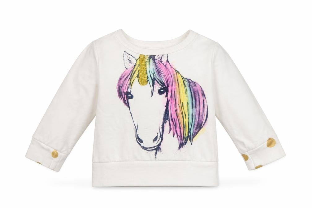 Fuerjiafushi Baby White   Basic Blouse Size 3-6 Months  - Unicorn