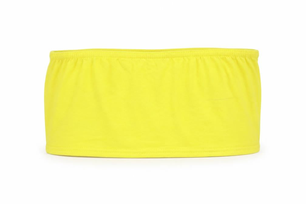 Boohoo Womens Yellow   Cropped Blouse Size 6  - Boob Tube