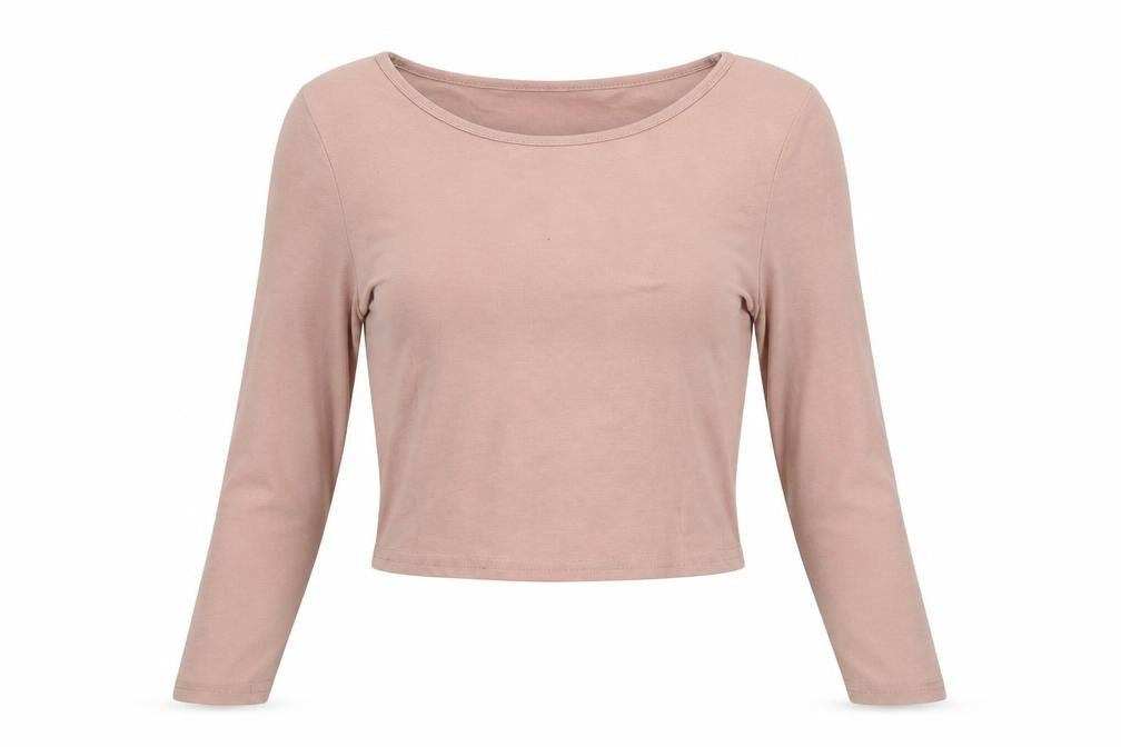 New Loo Womens Pink   Cropped T-Shirt Size 8