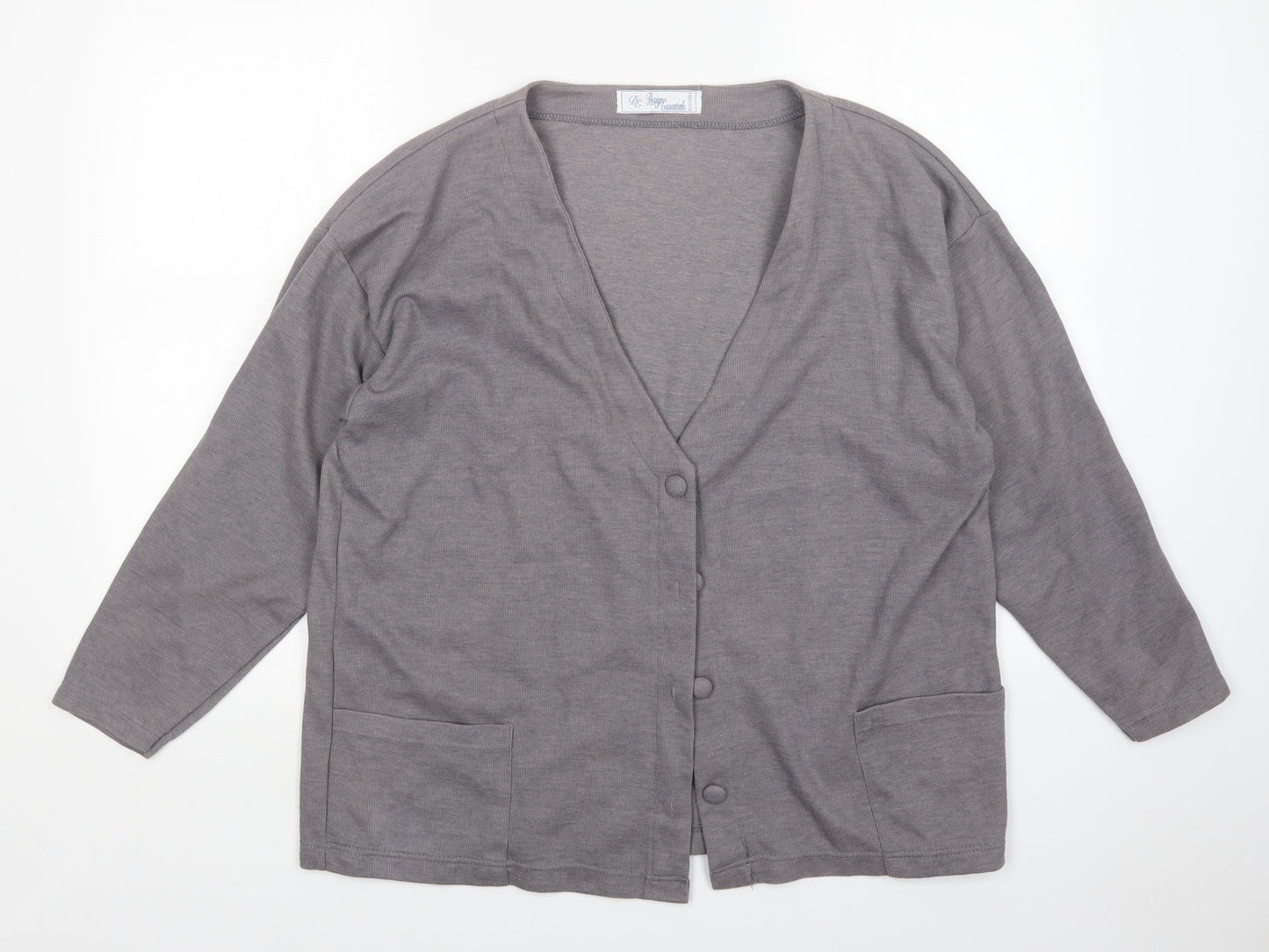 Design Essentials Womens Grey   Cardigan Jumper One Size