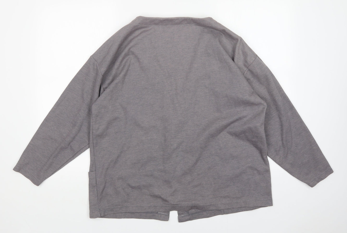 Design Essentials Womens Grey   Cardigan Jumper One Size