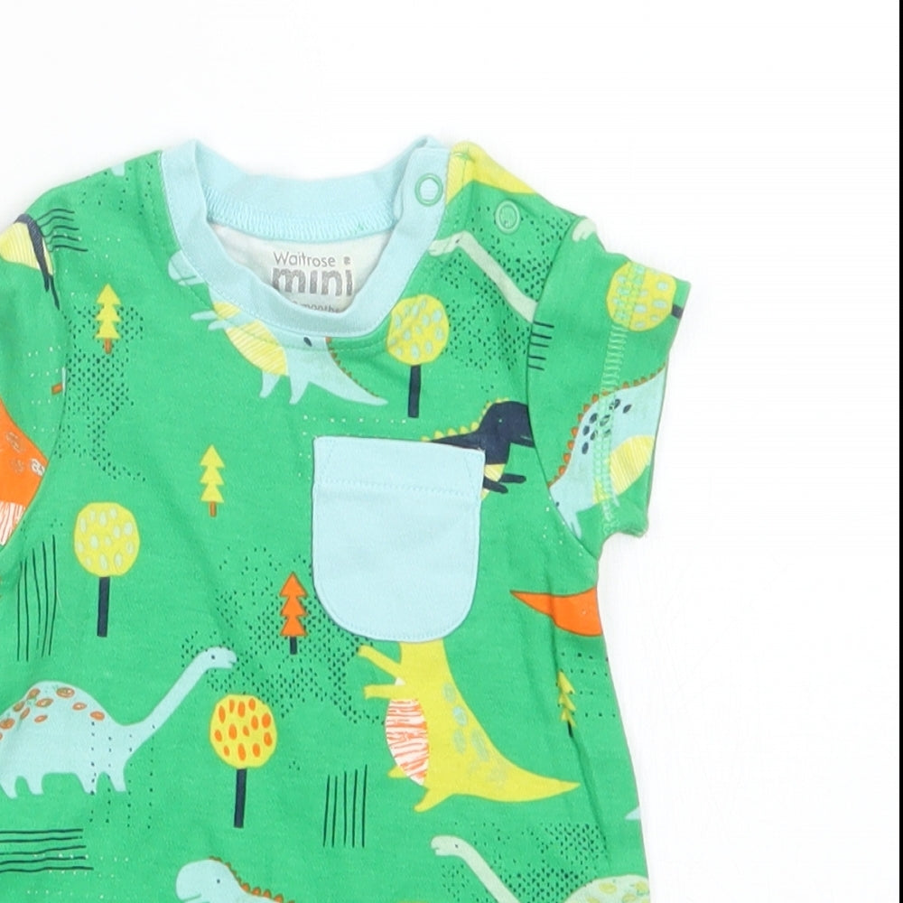 waitrose Boys Green   Romper One-Piece Size 0-3 Months