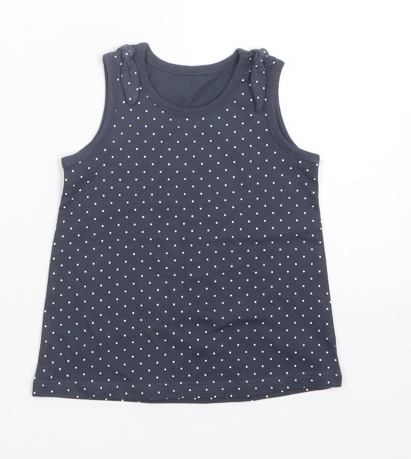 George Girls Blue Polka Dot  Tank Dress  Size 12-18 Months