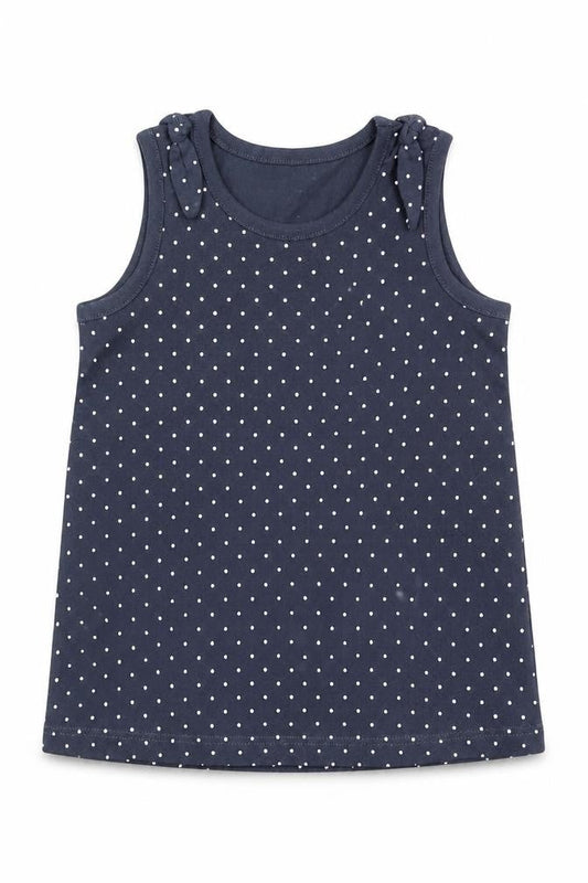 George Girls Blue Polka Dot  Tank Dress  Size 12-18 Months