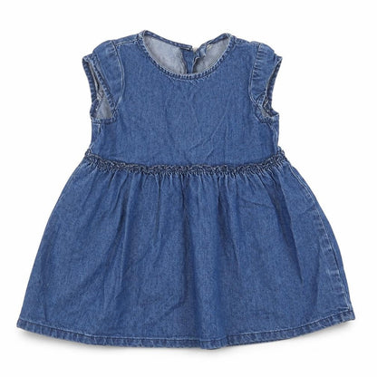 Front view of Next girls’ blue a-line, size 6-9, months