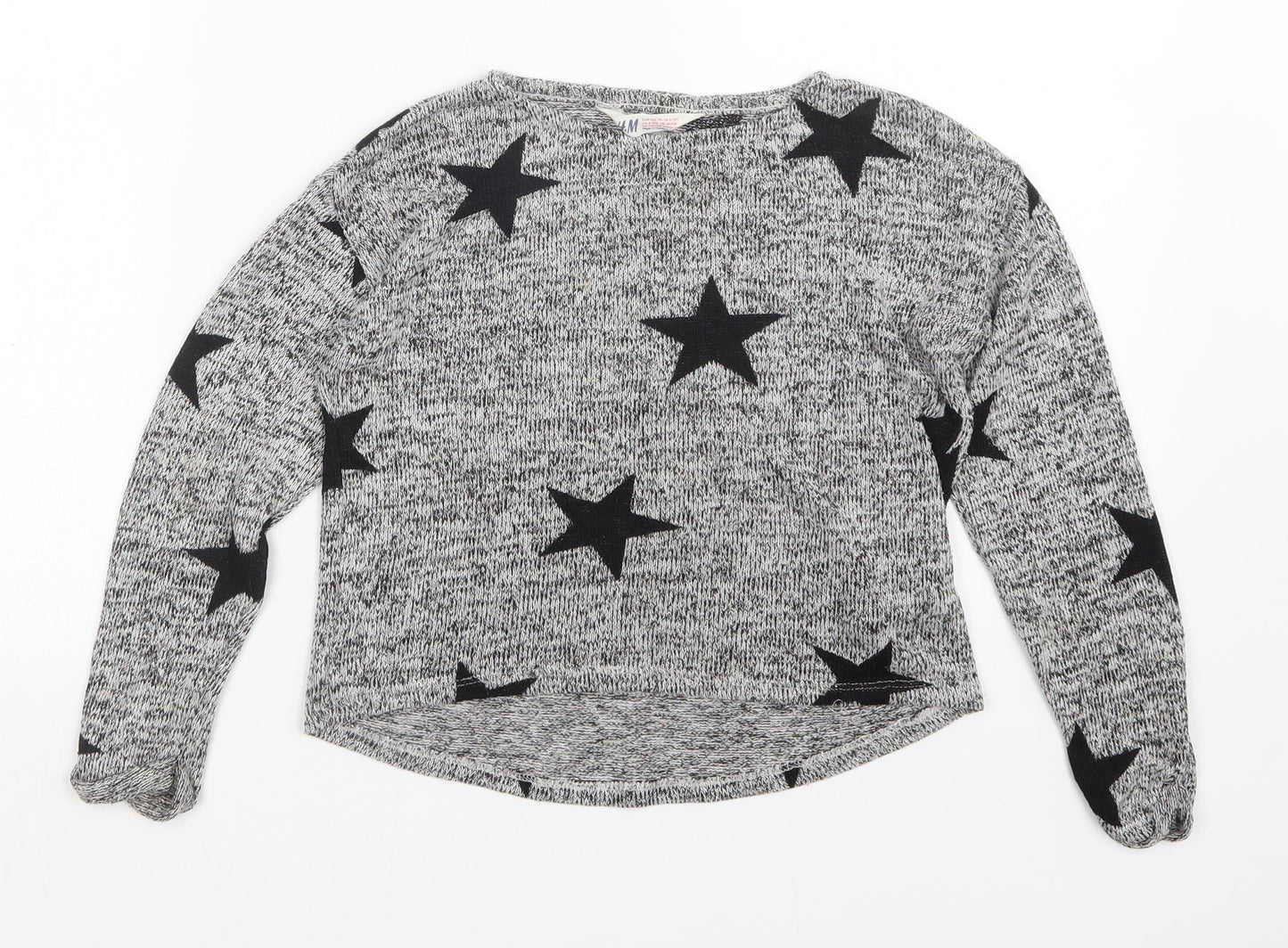 H&M Girls Grey   Pullover Jumper Size 9-10 Years