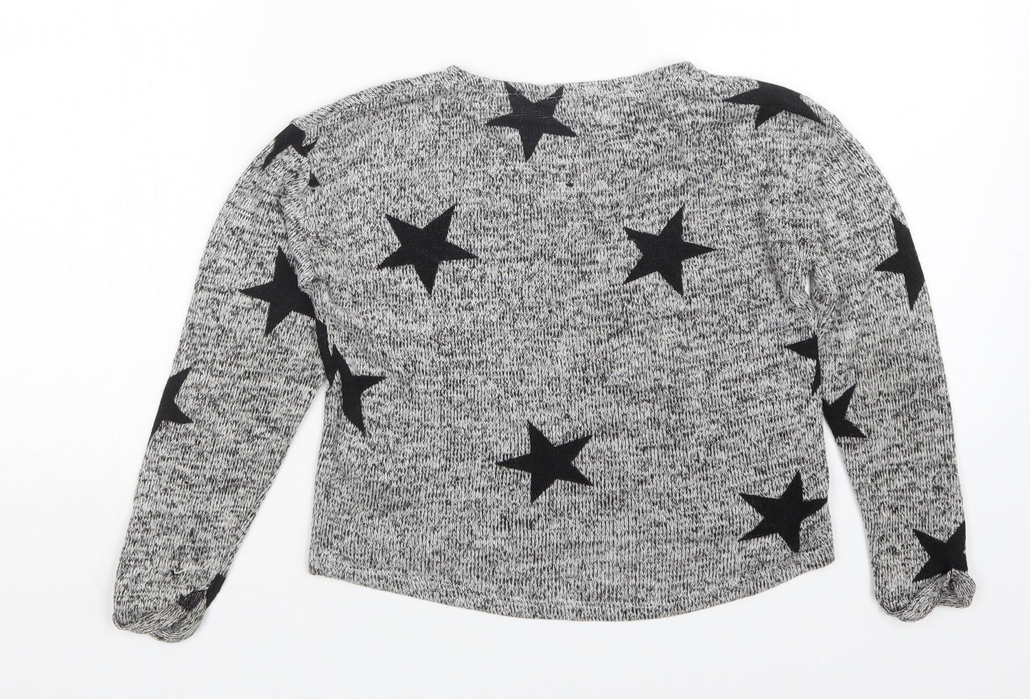 H&M Girls Grey   Pullover Jumper Size 9-10 Years