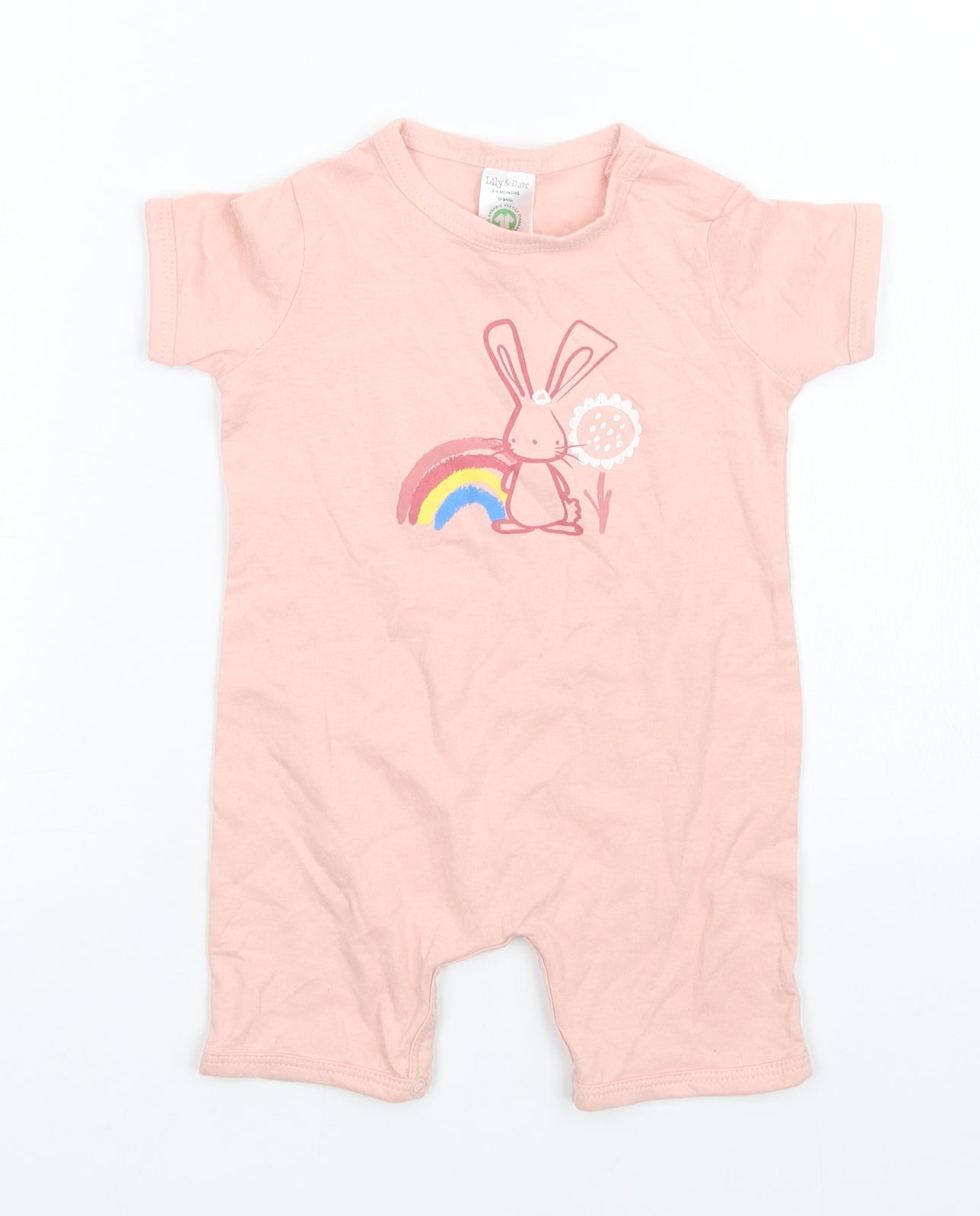 Lily & Dan Girls Pink   Romper One-Piece Size 3-6 Months