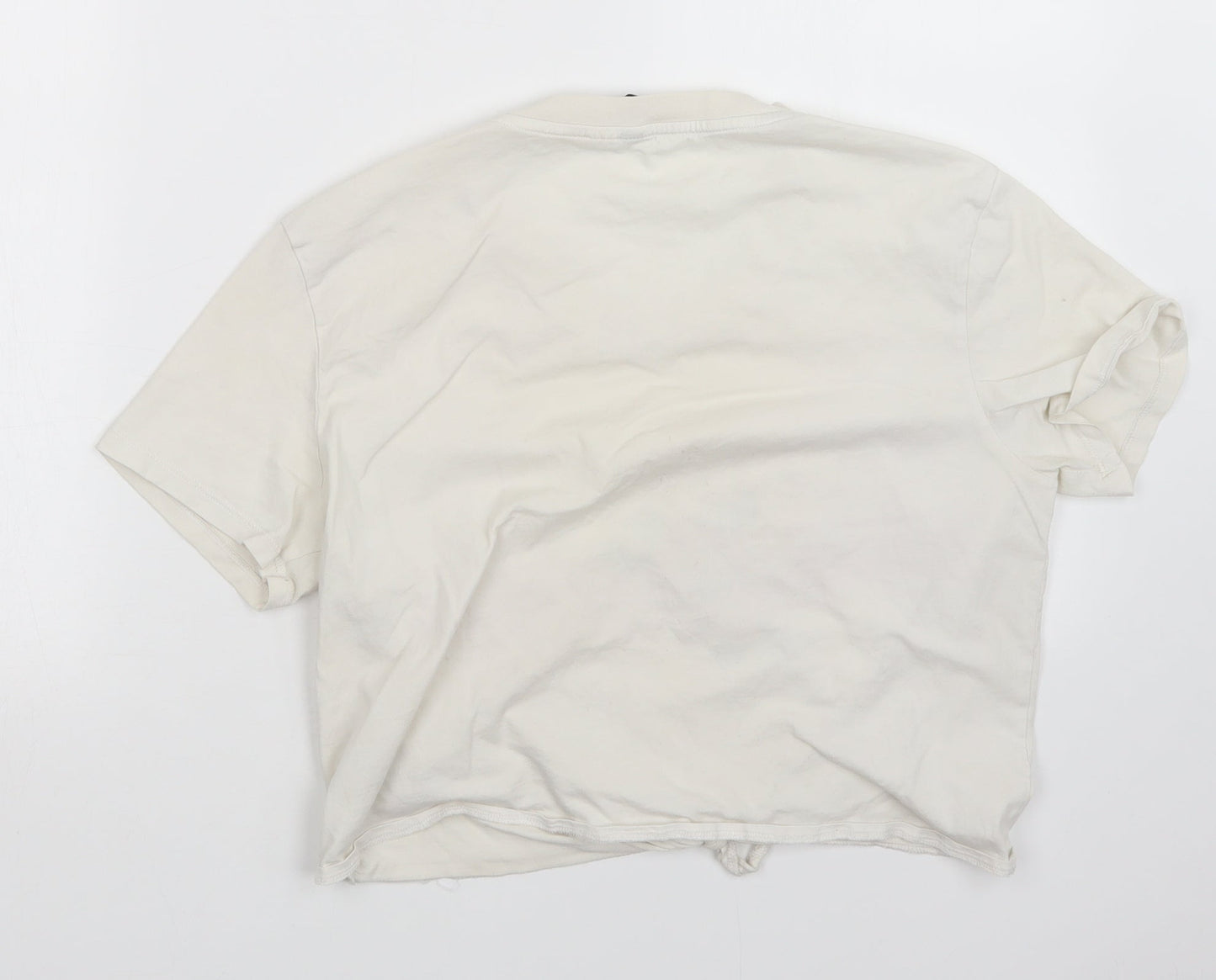 H7m Womens White   Basic T-Shirt Size L