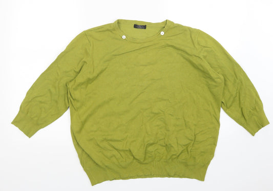 BM Womens Green   Pullover Jumper Size XL