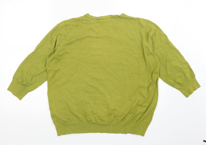 Bonmarché Womens Green Pullover Jumper Size XL