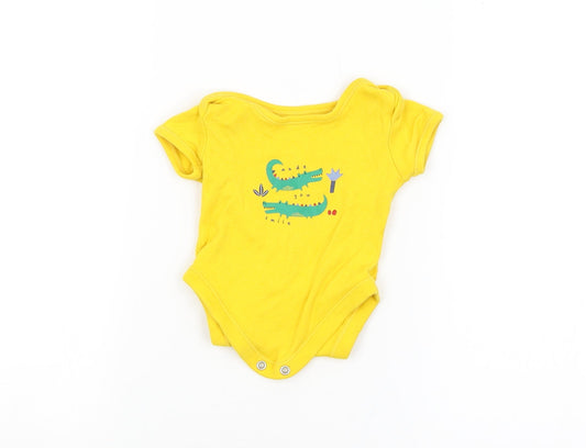 George Baby Yellow   Babygrow One-Piece Size 0-3 Months  - DINOSAURS