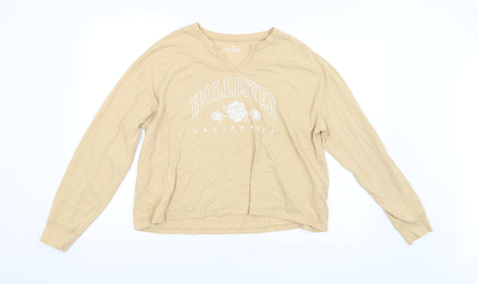 Hollister Womens Beige   Basic T-Shirt Size S