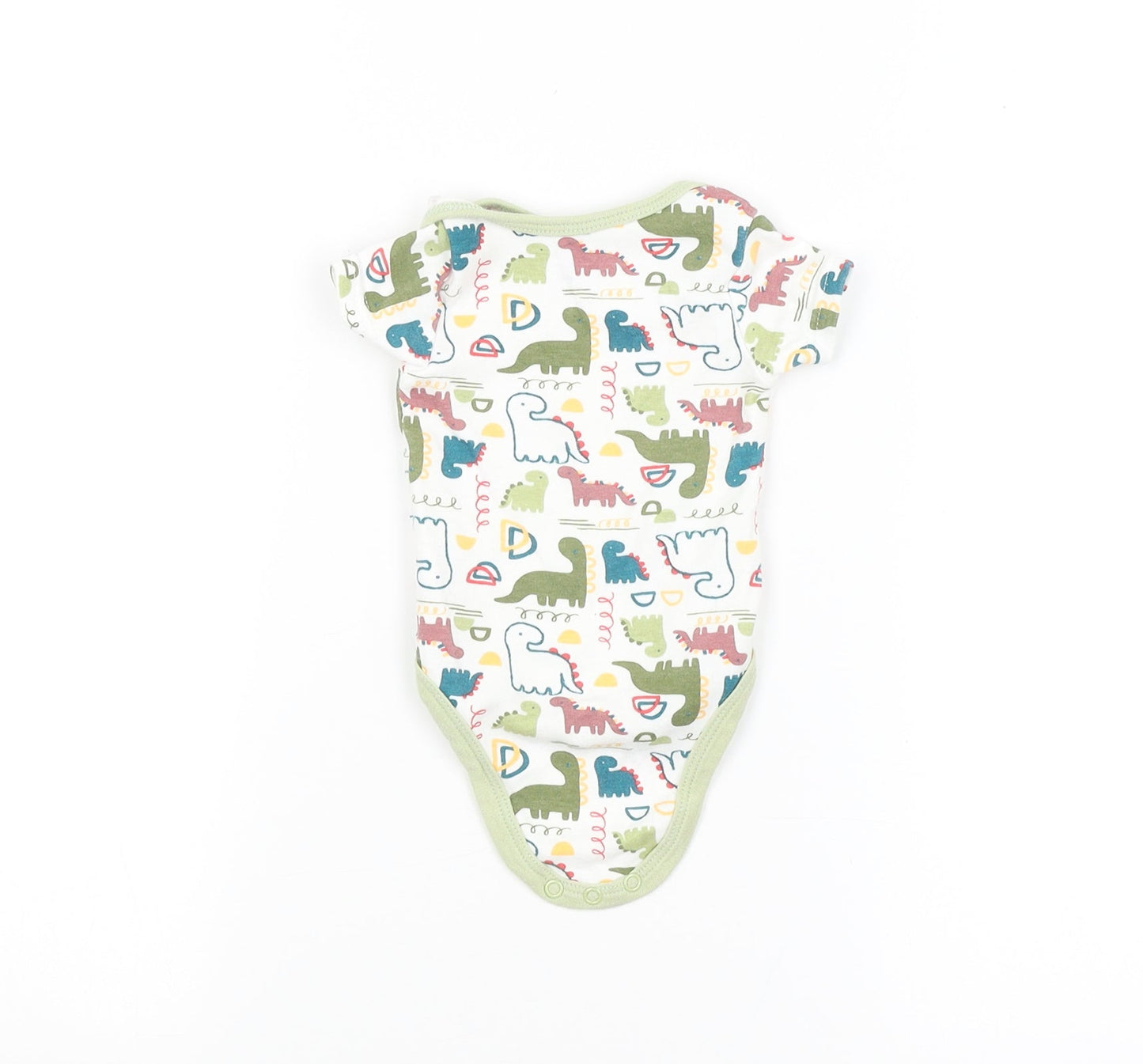 CHICK PEA Baby White Animal Print  Babygrow One-Piece Size 0-3 Months
