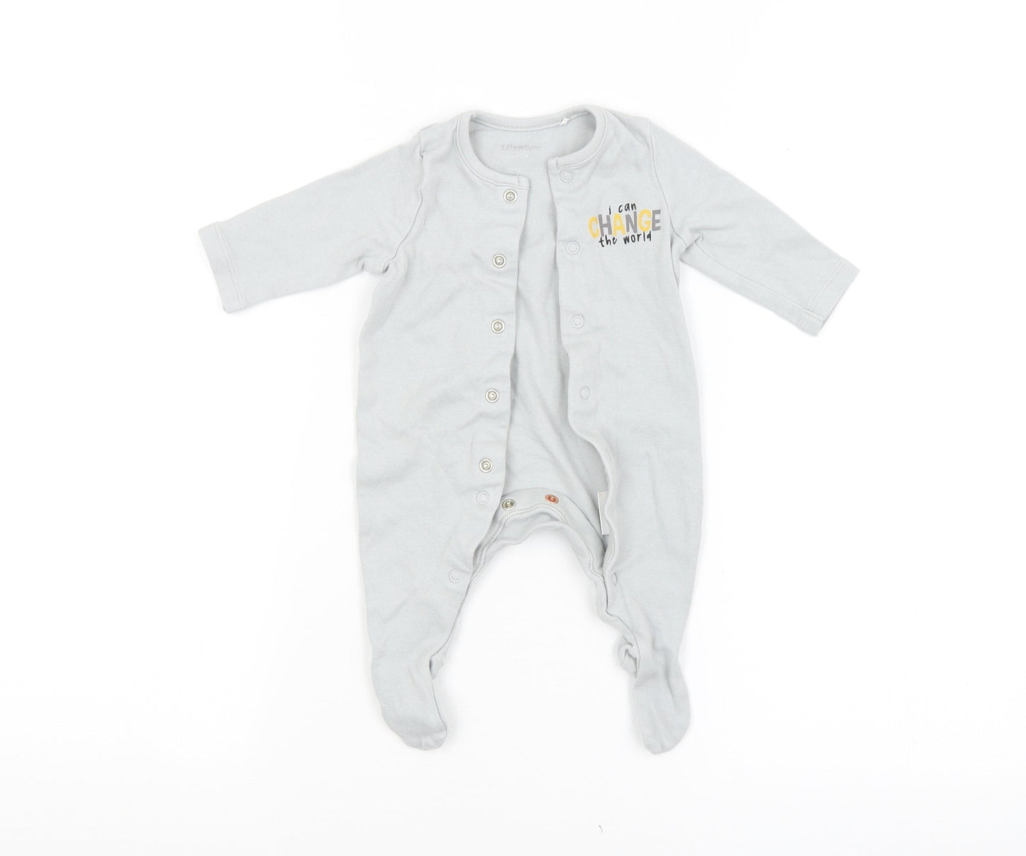 LILY & DAN Baby Grey   Babygrow One-Piece Size 0-3 Months