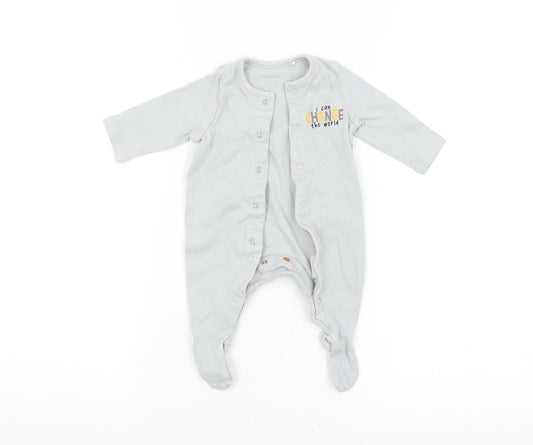 LILY & DAN Baby Grey   Babygrow One-Piece Size 0-3 Months