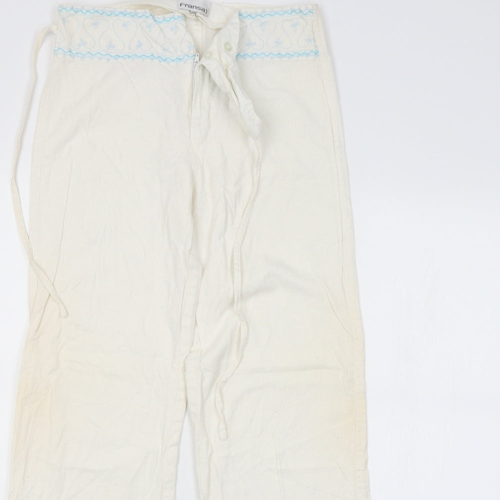 FRANSA Womens White   Trousers   L28 in