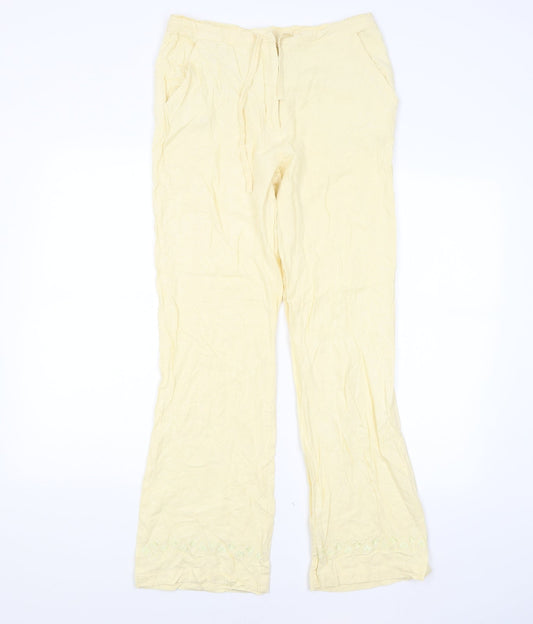 Preworn Womens Yellow   Trousers  Size XL L30 in