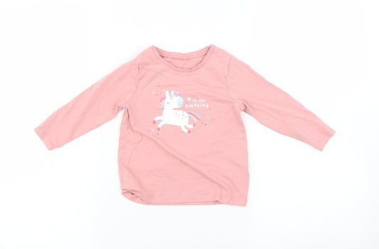 George Baby Multicoloured   Basic T-Shirt Size 18-24 Months  - Unicorn