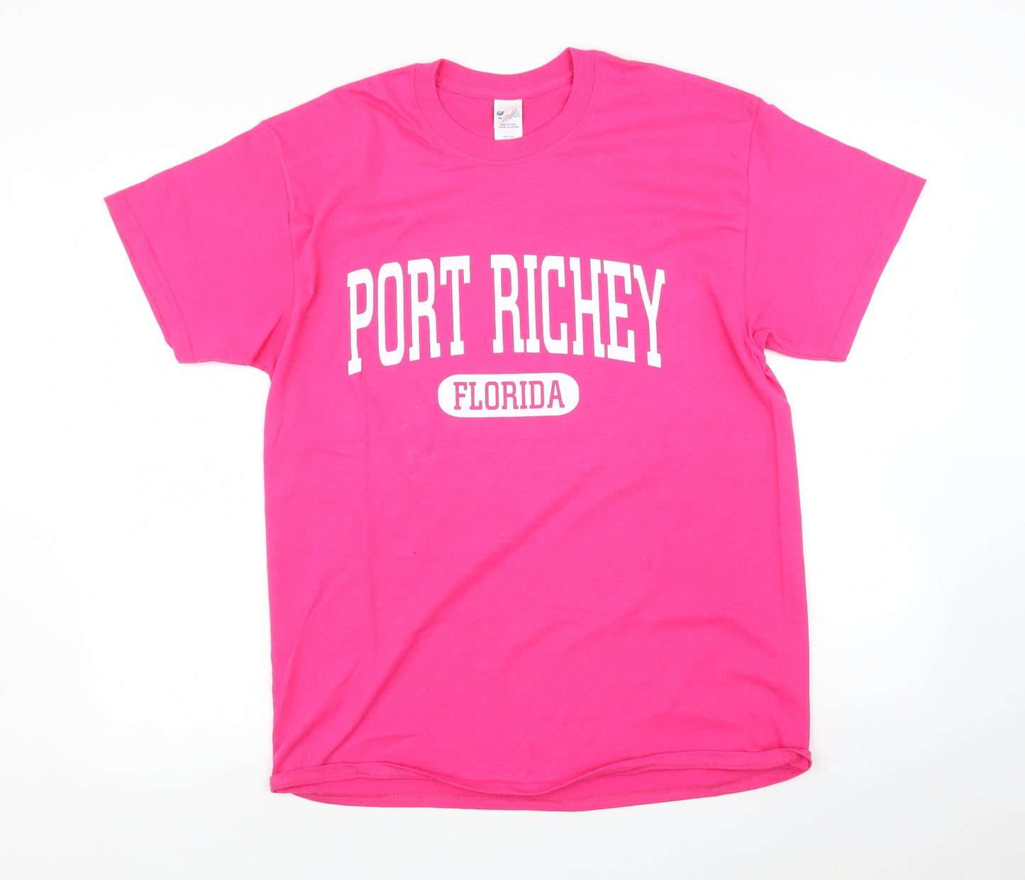 Gildan Womens Pink   Basic T-Shirt Size L  - Port Richey