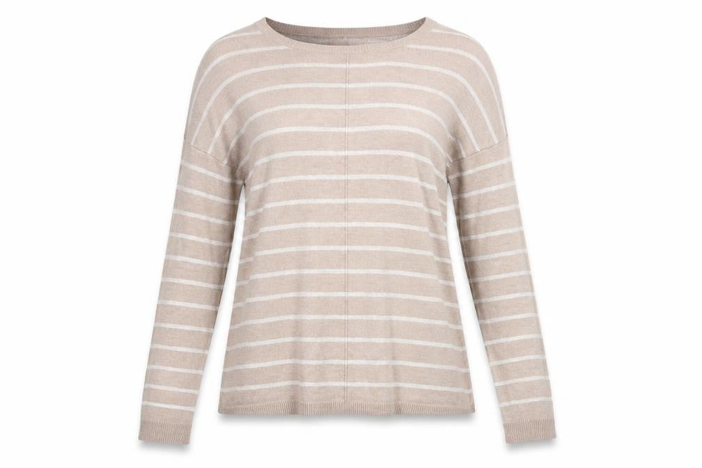 Atmosphere Womens Beige Striped  Pullover Jumper Size 10