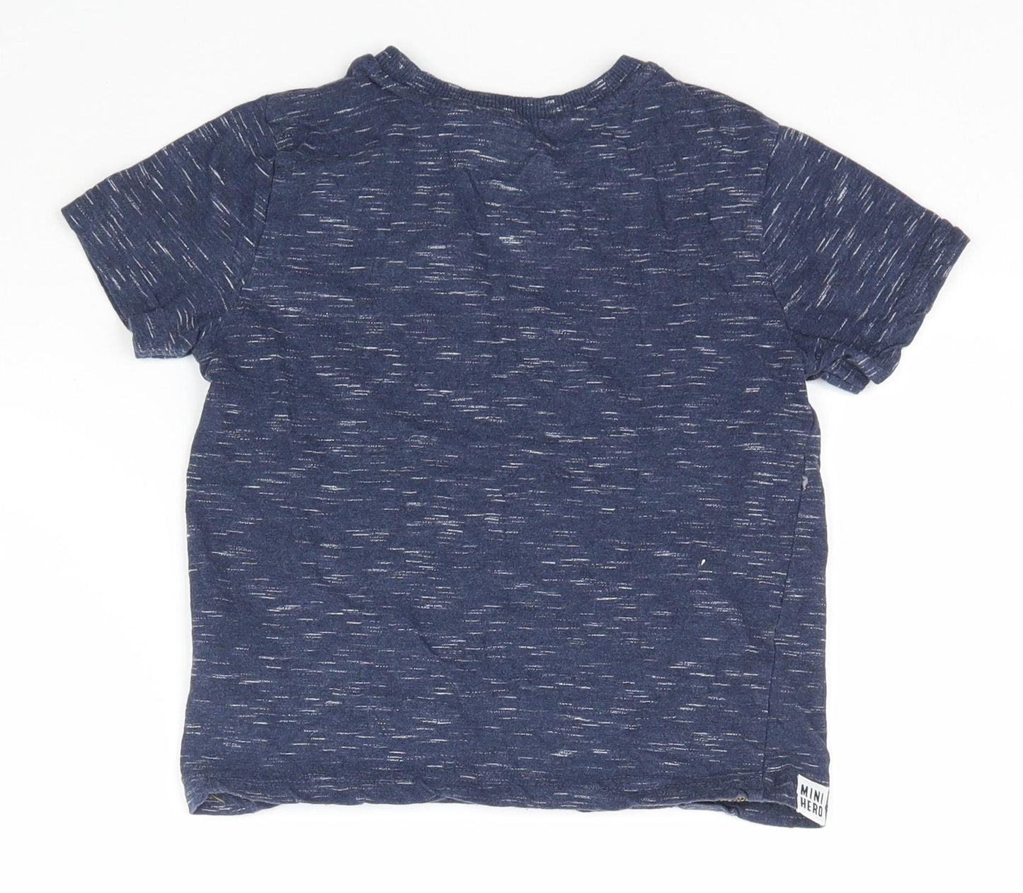 F&F Boys Blue   Basic T-Shirt Size 3-4 Years  - Marled