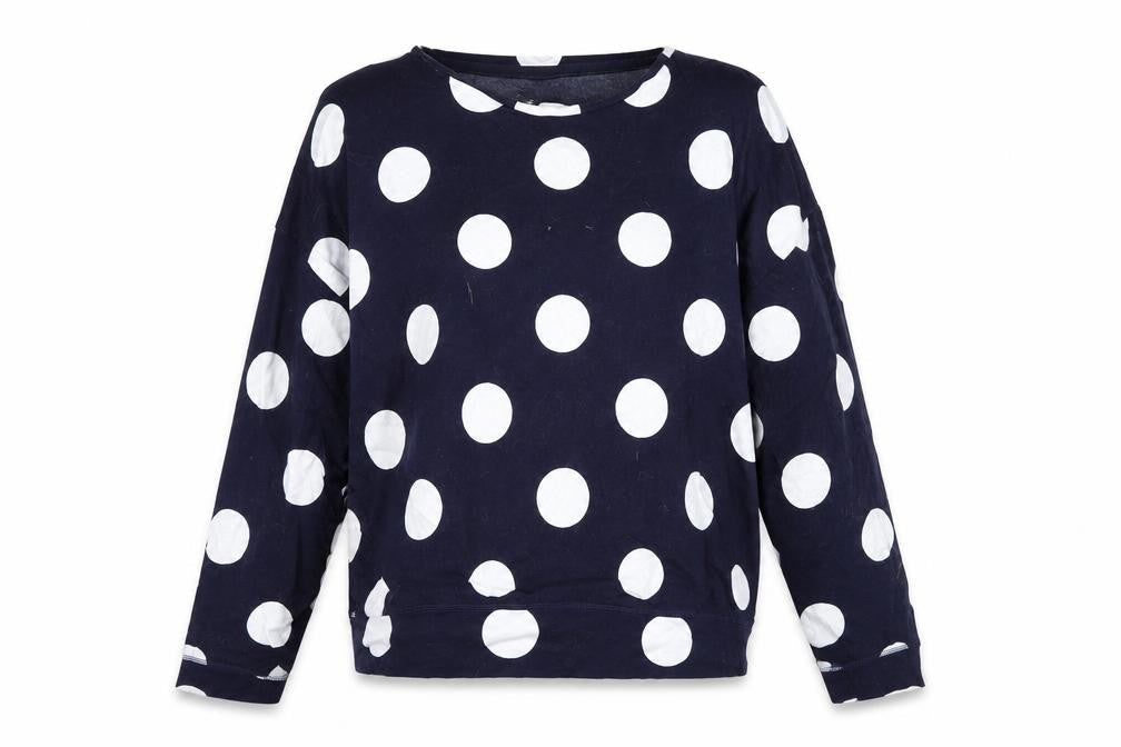 Next Womens Blue Polka Dot  Top Pyjama Top Size M