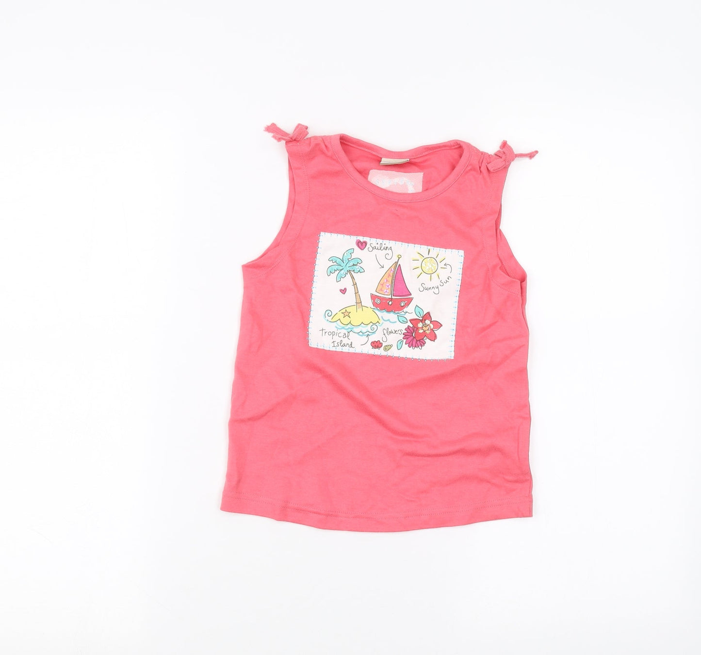 Cherokee Girls Pink   Basic T-Shirt Size 4-5 Years
