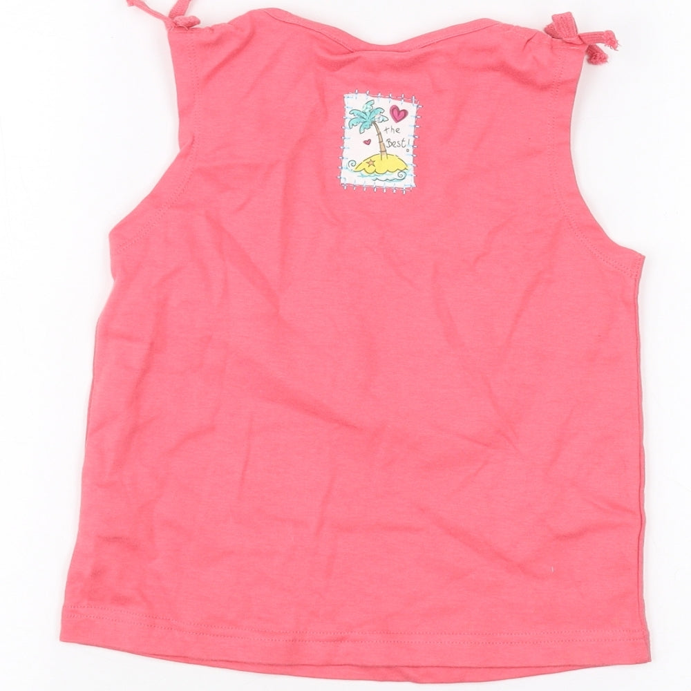 Cherokee Girls Pink   Basic T-Shirt Size 4-5 Years