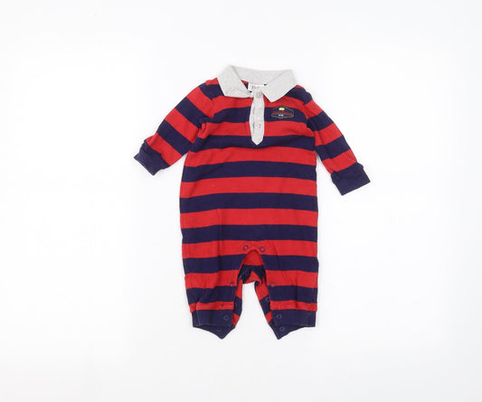 F&F Baby Red Striped  Babygrow One-Piece Size 3-6 Months