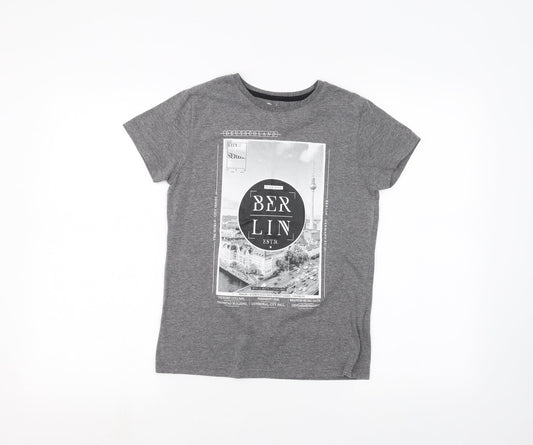 Primark Boys Grey   Basic T-Shirt Size 10-11 Years