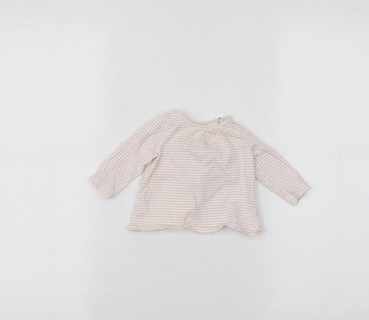 NEXT Baby White Striped  Basic T-Shirt Size 0-3 Months