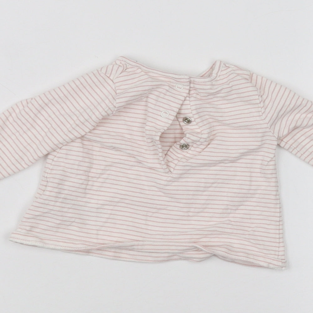 NEXT Baby White Striped  Basic T-Shirt Size 0-3 Months