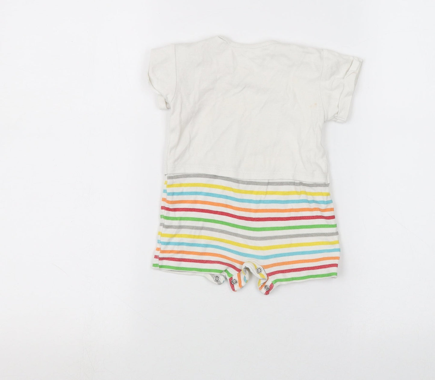 PEP&CO Baby White Striped  Babygrow One-Piece Size 6-9 Months