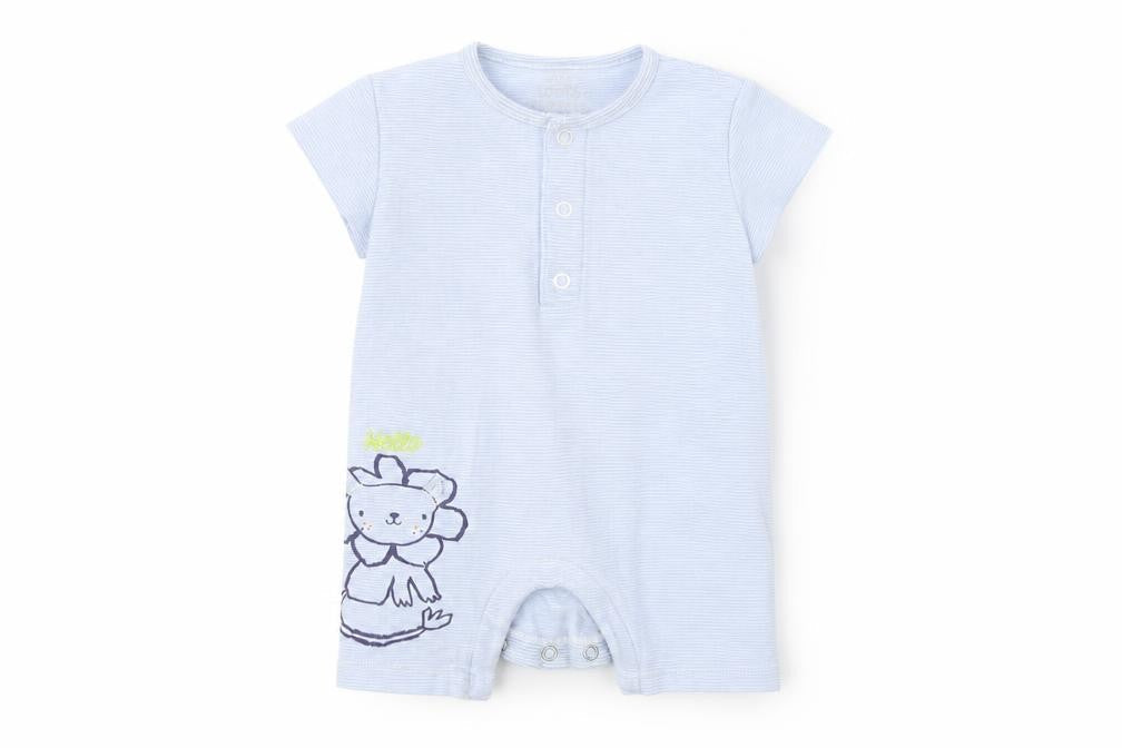 F&F Baby Blue Striped  Babygrow One-Piece Size 3-6 Months